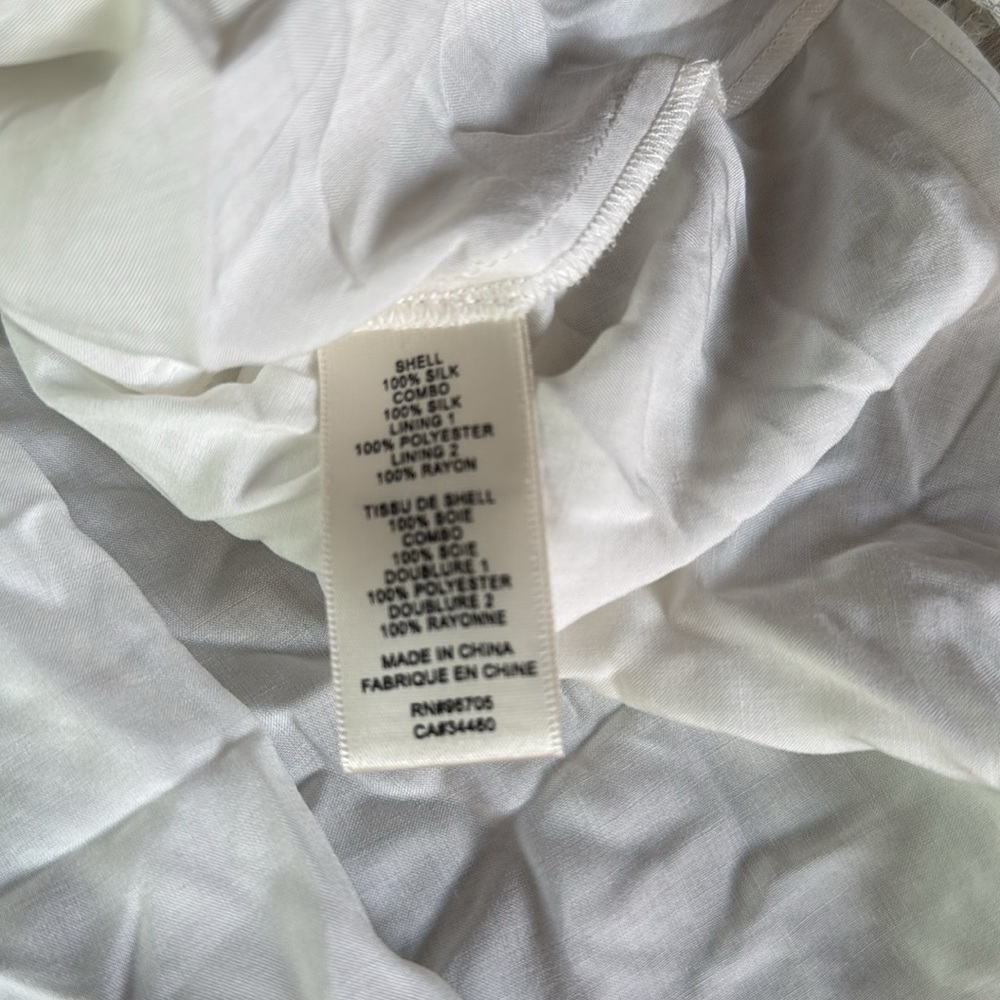 Rebecca Taylor smocked waist silk toile midi dress long sleeved EUC size 8 - Picture 15 of 16